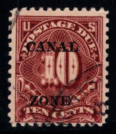 Canal Zone Panama 1924 Mi. 13 I Oblitéré 100% Timbre-taxe 10 C - Kanalzone