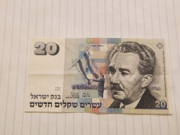 Israel-20 NEW SHEQALIM-MOSHE SHARET-(1987)(561)(LORINCZ/BRUNO)-(2305886481)-No Circle-XXF-folding - Israël