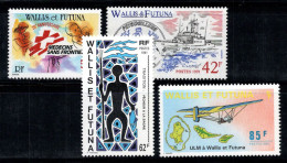 Wallis Et Futuna 1991 Mi. 591-593, 596 Neuf ** 100% Santé, Navire, Tradition, Avion - Ungebraucht