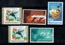 Montserrat 1974 Mi. 311-315 Neuf ** 100% Surimprimé - Montserrat