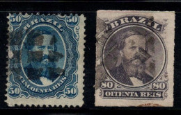 Brésil 1866-76 Mi. 25, 33 Oblitéré 100% Pierre II - Used Stamps