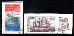 Territoire Antarctique TAAF Français 1984 Mi. 194-95 Oblitéré 100% Poste Aérienne Navires - Used Stamps