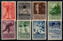 Union Soviétique, URSS 1938 Mi. 657-664 Neuf * MH 100% Sport - Nuovi