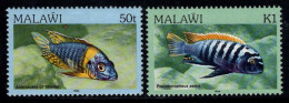 Malawi 1984 Mi. 419, 421 I Neuf ** 100% Poissons, 50 T,1 K - Malawi (1964-...)