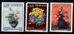 Monaco 1973 Mi. 1104-1106 Neuf ** 100% Fleurs, Art - Other & Unclassified