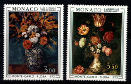 Monaco 1972-73 Mi. 1041, 1072 Neuf ** 100% Fleurs, Art - Autres & Non Classés