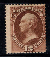 États-Unis 1873 Mi. 77 Sans Gomme 100% Service 12 C , TRÉSORERIE - Dienstzegels