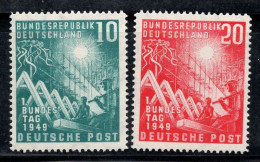 Allemagne Bund 1949 Mi. 111-112 Neuf ** 100% Parlement Signé - Ungebraucht