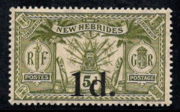 Nouvelles-Hébrides 1920 Mi. 59 Neuf ** 40% Surimprimé 1 J Sur 5 - Ongebruikt