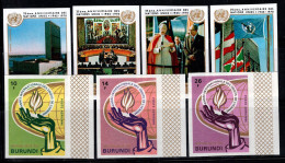 Burundi 1970 Mi. 469-71,661-64 B Neuf ** 100% Poste Aérienne Bâtiment De L'ONU,Flamme - Unused Stamps