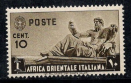 Afrique Orientale Italienne 1938 Sass. 4 Neuf ** 100% 10 Cents, Monument Du Nil - Eastern Africa