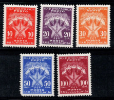 Yougoslavie 1962 Mi. 108-112 Neuf ** 100% Timbre-taxe Armoiries - Portomarken