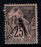 Saint-Pierre-et-Miquelon 1891 Mi. 37 Neuf * MH 100% 1 C Sur 25 C - Unused Stamps