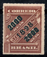 Brésil 1898 Mi. 124 Neuf * MH 100% 2000 R Surimprimé - Nuovi