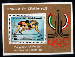 Irak 1980 Mi. Bl. 33 Bloc Feuillet 100% Neuf ** 100 F, Jeux Olympiques, Sport - Iraq