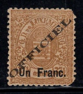 Luxembourg 1875 Mi. 17 I Neuf * MH 40% Service 1 Fr, Armoiries - Service