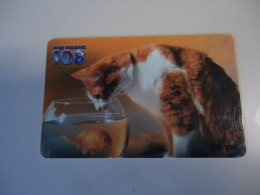 THAILAND USED    CARDS PIN 108  ANIMALS  CATS CAT - Katten