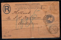 Grande-Bretagne 1896 Enveloppe 100% Recommandée Amsterdam, Reine Victoria - Storia Postale