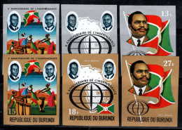 Burundi 1972 Mi. 869-74 B Neuf ** 100% Président Micombero,Danse - Ongebruikt