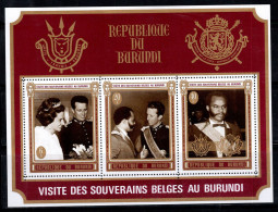 Burundi 1970 Mi. Bl.45 A Bloc Feuillet 100% Neuf ** Souverains Belges,6 Fr... - Ungebraucht