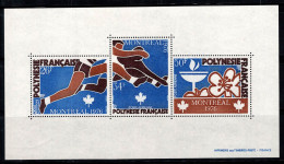 Polynésie Française 1976 Yv. 3 Bloc Feuillet 100% Neuf ** Jeux Olympiques, Sports - Blocchi & Foglietti