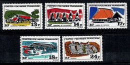 Polynésie Française 1970 Yv. 72-76 Neuf ** 100% Bâtiments - Neufs