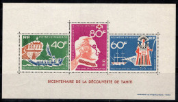 Polynésie Française 1968 Yv. 1 Bloc Feuillet 100% Neuf ** Tahiti - Hojas Y Bloques