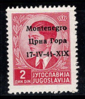 Monténégro 1941 Sass. 4 Neuf ** 100% 2 D Surimprimé - Montenegro