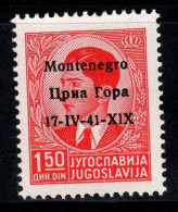 Monténégro 1941 Sass. 3 Neuf ** 100% 1,50 Surimprimé - Montenegro