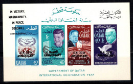 Qatar 1966 Mi. Bl, 5 B Bloc Feuillet 100% Neuf ** Kennedy, ONU - Qatar