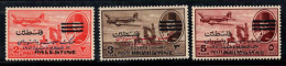 Égypte 1953 Mi. 64-66 Neuf ** 100% Poste Aérienne Palestine Surimprimé - Neufs