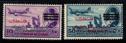 Égypte 1953 Mi. 67, 68 Neuf ** 80% Poste Aérienne Palestine Surimprimé - Unused Stamps