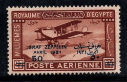 Égypte 1931 Mi. 156 Neuf * MH 80% Poste Aérienne 50 M, Avion - Luftpost