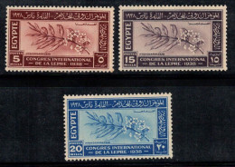 Égypte 1938 Mi. 248-250 Neuf ** 60% Fleur - Unused Stamps
