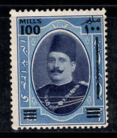 Égypte 1932 Mi. 159 Neuf * MH 100% Surimprimé 100 M - Ungebraucht