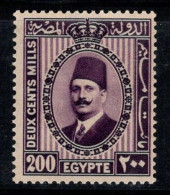 Égypte 1927 Mi. 135 Neuf ** 40% Roi Fouad, 200 M - Ungebraucht