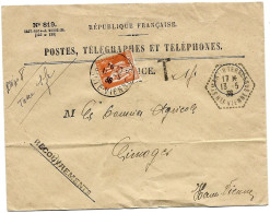 Envel  POSTE  Oblit ST MARTIN TERRESSUS HAUTE VIENNE 1936   T    1F Paix  Oblit Limoges - Other & Unclassified
