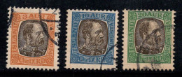 Islande 1902 Mi. 17, 20, 22 Oblitéré 100% Roi Christian IX - Officials