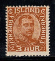 Islande 1920 Mi. 84 Neuf * MH 100% 3 A, Roi Christian X - Ongebruikt