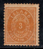 Islande 1882 Mi. 12 B Neuf * MH 40% 5 A, Couronne - Unused Stamps