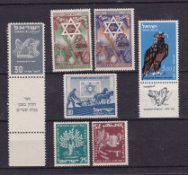 1950 1951 1963 Israele Israel AIRMAIL EAGLE, JEWISH NEW YEAR, NATIONAL FUND, AIR BIRDS: EAGLE MNH** - Neufs (avec Tabs)