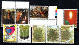 Irlande 1985-86 Mi. 580-88 Oblitéré 100% Plantes,Saint-Valentin,Noël,Peintures - Oblitérés