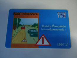 THAILAND USED  CARDS PIN 108  CAR   SAVE DRIVING - Auto's