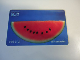 THAILAND USED  CARDS PIN 108  FRUITS WATERMELON - Lebensmittel