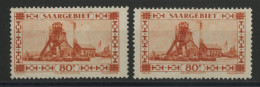 SARRE VARIETE N° 116I à 116 II (Y & T 115) Neufs **/* (MNH/MH) Voir Description - Unused Stamps