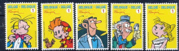 TIMBRE  ZEGEL STAMP  BELGIQUE SPIROU 3375-3379  XX - 2013-... King Philippe