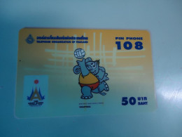 THAILAND USED   CARDS PIN 108  SPORTS MASCOT ASIAN GAMES  VOLLEYBALL - Giochi Olimpici