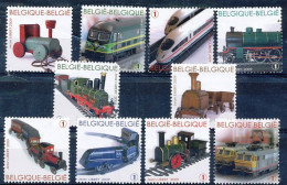 TIMBRE  ZEGEL STAMP  BELGIQUE LES TRAINS 3958-3967  XX - 2013-... King Philippe