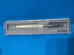 PENNA PARKER A SFERA BLU PUBBLICITARIA SANITà COMPRESSE ACEDIUR MADE IN UK. - Stylos