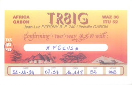 CARTE QSL : LIBREVILLE GABON. AFRIQUE. 1994. - Altri & Non Classificati